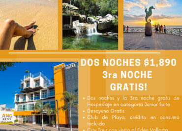 2 Noches por $1890 + 3RA NOCHE GRATIS